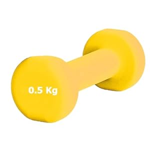 Neoprene Dumbbells for Gym and Home Gym, Non-Slip 0.5 to 6 kg, Pair or Single