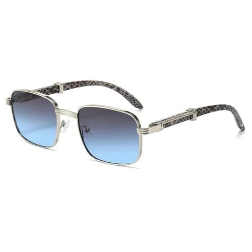 Lunettes de soleil UV400 homme anti-éblouissement en métal doré vintage style punk
