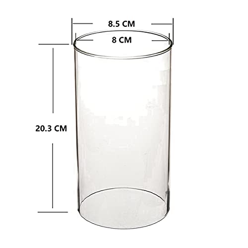 Glaszylinder ohne Boden für Kerzen Hurrikan Kerzenhalter