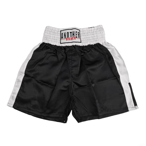 1 pantalón corto de boxeo Muay Thai, para entrenamiento de fitness general, triángulo de entrenamiento (M Black)