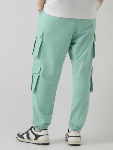Image of Bewakoof Air 1.0 Men's Solid Super Loose Fit Poly Cotton Cargo Joggers