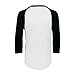 Augusta Sportswear mens Baseball Jersey 2.0 3 4 Sleeve, White/Black, 3X-Large US