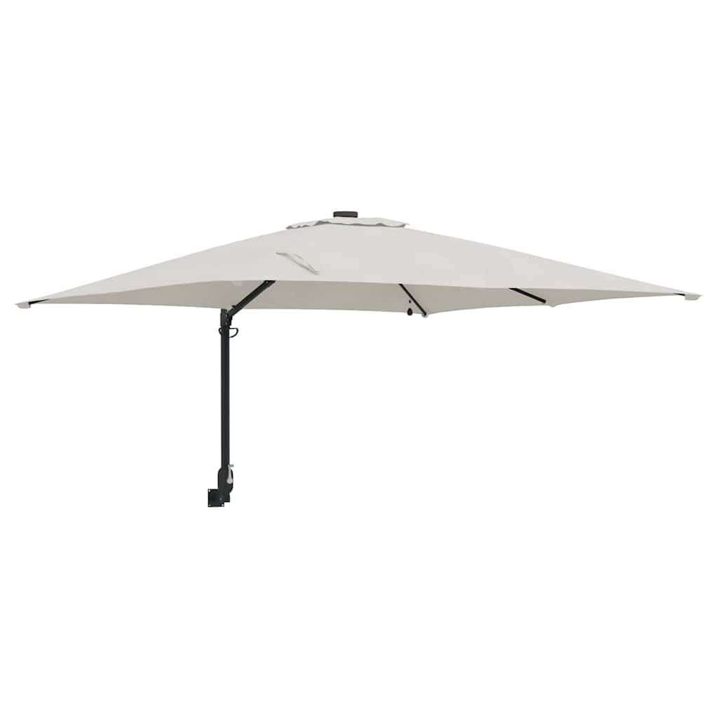Vidaxl Garden Parasol Sand 248.5 X 247.5 X 160 Cm Polyester And Steel