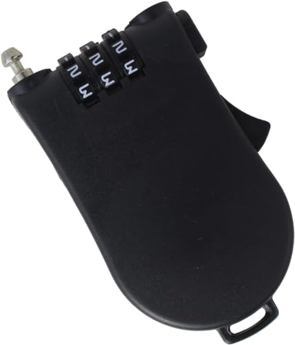 盗難防止 巻き取り式セキュリティワイヤーケーブル 携帯 に 便利 な ダイヤル ナンバー 式 - 海外 旅行 やスノーボード(スノボ)やスキーなど ゲレンデ の 防犯ロック(1 pack-110CM) (黒)