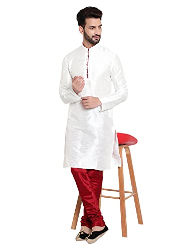 Image of HUZUR Mens Silk 6 Loop Kurta Pajama