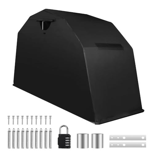 PROEZE Heavy Duty Motorcycle Shelter Storage Sheds Motorcycle Garage 136x54 x75 Motorcycle Cover Waterproof Outdoor Motorcycle Tent with Lock
