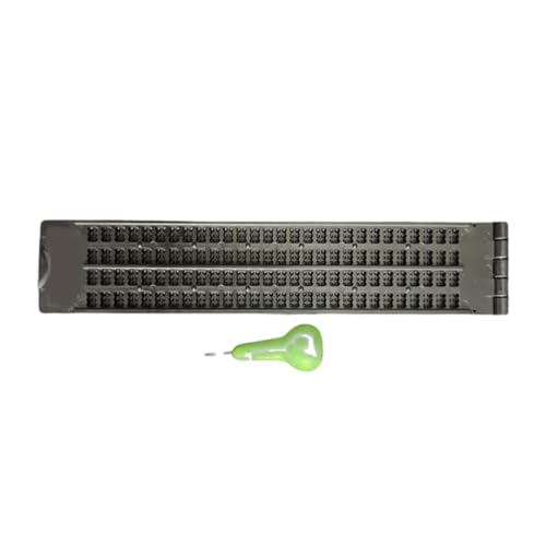 osiuujkw Práctica máquina de escribir Braille portátil para el aprendizaje escolar, herramienta confiable para cualquier persona que necesite escribir, negro