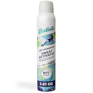 Batiste Sweat Activated Dry Shampoo, Neutralizes Odor for Up to 24 Hours & Prevents Sweat Buildup in Hair, Waterless Shampoo, 3.81 Oz