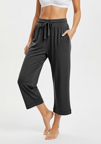 Sexy Basics Women's Ultra Soft French Terry Cotton Capri Bottoms | Drawstring & Pockets Pants | Multi Packs2