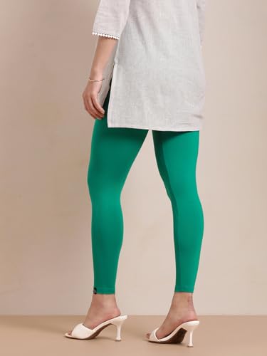 Image of TWIN BIRDS Super Stretchable Cotton Elasthane Fabric Ankle Length Leggings for Women