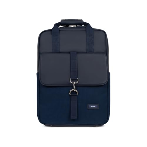 Hexagona - Sac à dos - Compatible ordinateur portable 13'', format A4 et téléphone portable - Pour Femme - Collection Livia - Bleu Nuit