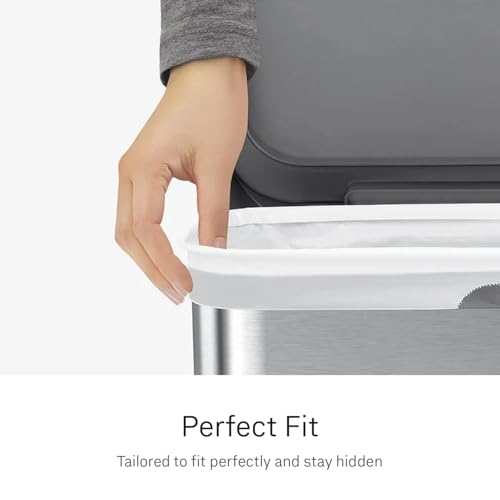 Image of simplehuman Code N 200 Count, Dispenser Pack Custom Fit Liners, Drawstring Trash Bags, 45-50 Liter / 11.9-13.2 Gallon, White