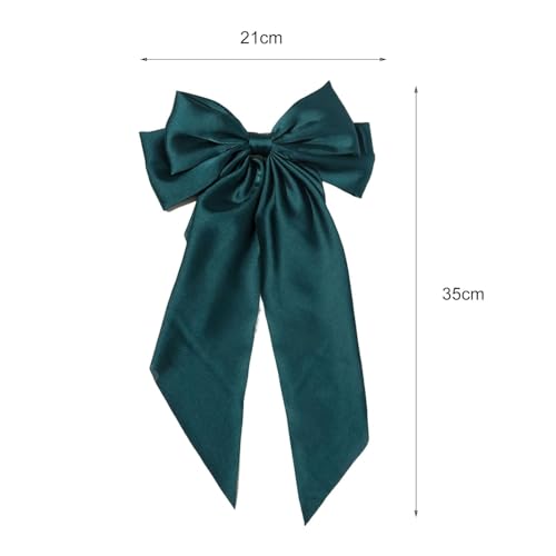 Tustao Pinzas Para El Cabello Con Lazos Grandes De Satén Para Mujeres, Clips De Metal Multicolor miniatura 4
