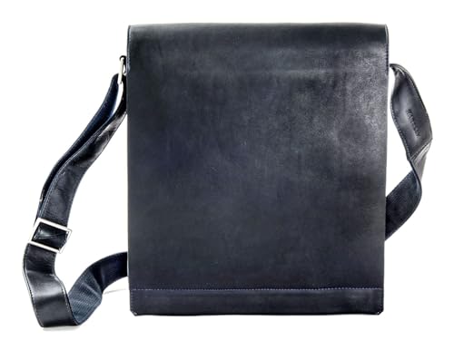 Bandolera HAROLD'S Cuero Campo Messengerbag azul marino para oficina y viajes