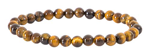 Garaulion Véritable Bracelet Pierre Naturelle | Bijoux Femme Homme Couple |Howlite | 6mm | Marque française | Satisfait ou remboursé | (Oeil de Tigre)