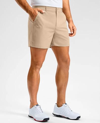 Image of Soothfeel Men's Casual Shorts 5 /7 /9 Inch Golf Dress Shorts for Men Flat Front Work Lightweight Quick Dry with 4 Pockets