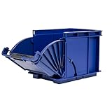RODOPI 16x Lagerbox KLT Nachtblau Größe 1 – Eurobox Stapelbox Kunststoff 197x148x147 mm, freier Zugriff ohne Quersteg, 2-stufiger Klappmechanismus