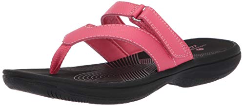 Clarks Women's Brinkley Marin Flip-Flop, Berry Pink Synthetic, 7 M US