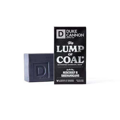 Duke Cannon Supply Co. Big Brick of Soap Bar for Men Holiday Edition - Big Lump of Coal (Bergamot & Black Pepper Scent) 10 oz. (1 Pack)