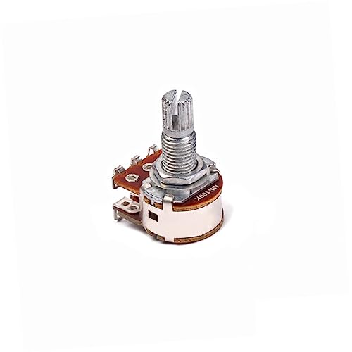VANZACK Ohm Linear Potentiometer für Gitarren Dual Deck Knurled Griff für Lautstärkeregelung und Klangbalance Kompatibel mit Gängigen Steuerknöpfen