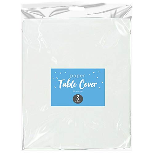 3 or 15 Disposable Paper Table Cloths Covers Large Party Supplies Home Garden Marriage Celebration Banquet Office WHITE Kids Toys Games Birthday FUN UK FREE P&P (1 x PACK ( 3 WHITE TABLECLOTHS))