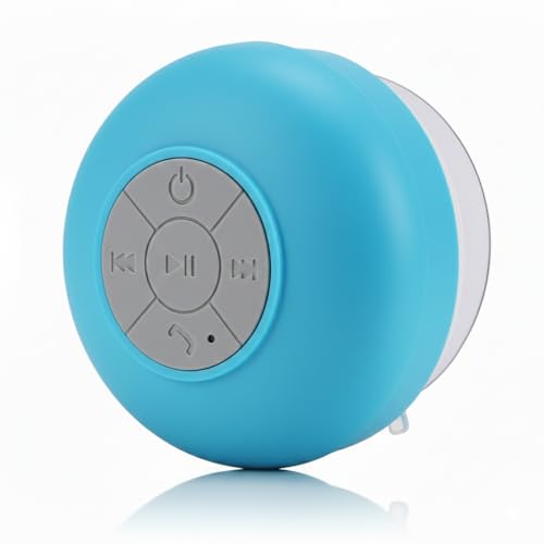 Caixa de Som Bluetooth à Prova D'água Alto-falante Portátil com Ventosa Som Estéreo para Banheiro Piscina e Área Externa