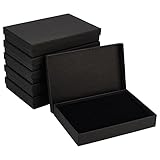 BENECREAT 12 Pack Halskette Ring Box 18x13x3cm Kraft Schmuck Geschenkboxen (Schwarz) Rechteck Karton Geschenkbox Für Hochzeit Geburtstage
