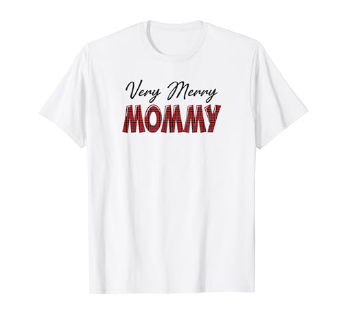 Very Merry Mommy Matching Family Christmas Maglietta