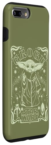 Coque iPhone 8 Plus Star Wars The Mandalorian Grogu étui de protection rigide rigolo vert