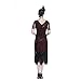 JICAGOM Flapper Dresses 1920s Gatsby Roaring 20s Great 1920 Dress for Women Red and Black