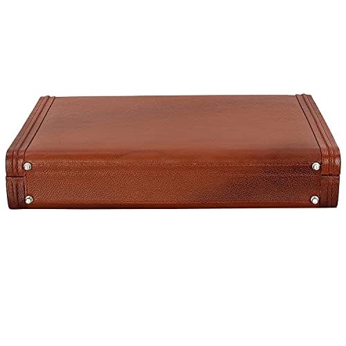 RED CHERRY Leather Briefcase, 44 x 32 x 8 cm, 18 L, Expandable