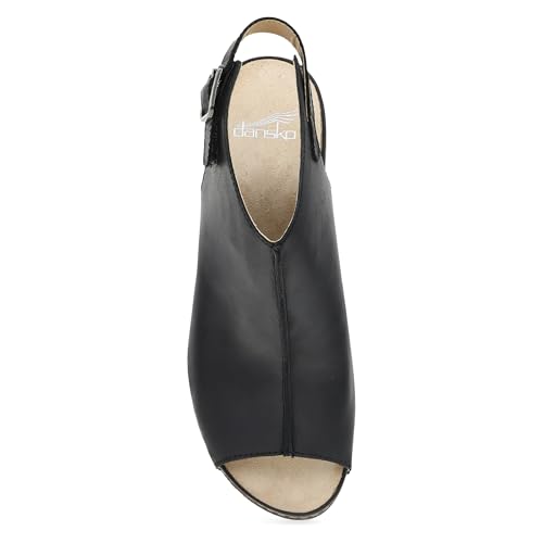 Image of Dansko Lizzy Peep-Toe Booties for Women - Linings from Recycled Materials and Leather for Breathability- Lightweight Rubber Outsole for Long-Lasting Wear