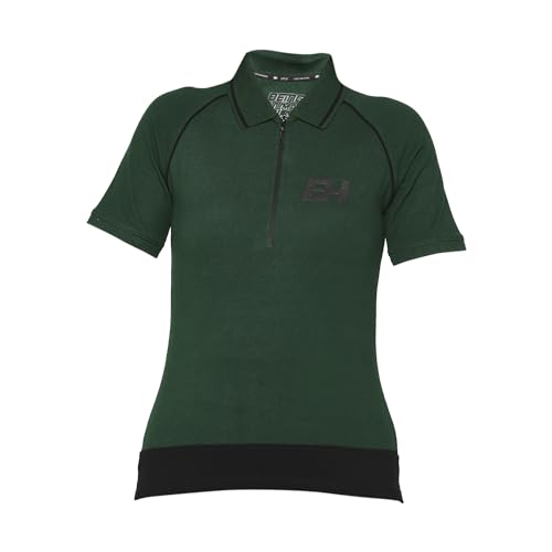 Image of Being Human Blue Slim Fit Polo Collar Short Sleeves Cotton Women's T-Shirt Clothing