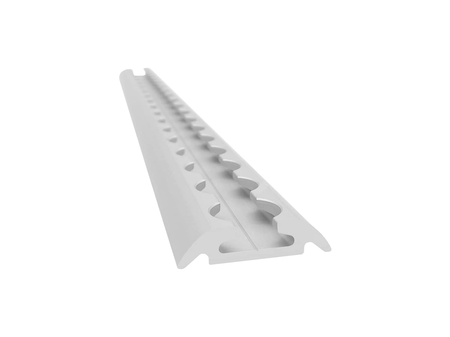 Airlineschiene halbrund: 42 x 9,5 mm, 2.000 mm, 2er Set | Zurrschiene | 200 cm | kompatibel mit Fittingen | Silber eloxiert | für Transporter, Wohnwagen, Sprinter UVM. | Aluminium | 2 m