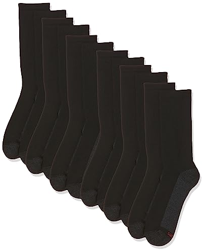 Image of Hanes Men's Crew & Over the Calf Socks Pack, Max Cushioned Moisture-wicking Stay Dry Socks, Athletic Socks, 6, 8 Or 12-pairs