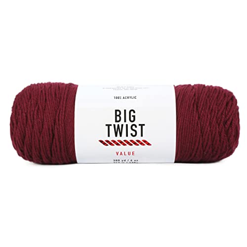 Image of Craftz Worsted Yarn (Wine) - 100% Acrylic, 6 oz, 380 Yards