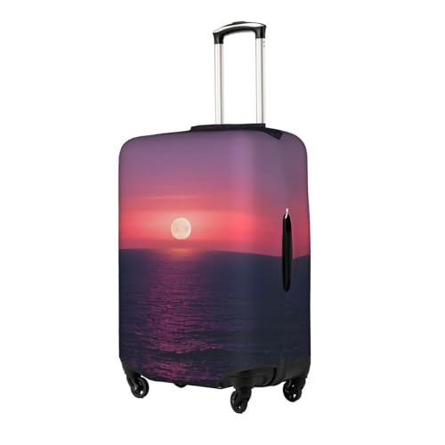 Yanyu Bright Moon at Sea Hippie Print Universal Suitcase Cover Elastic Washable Travel Luggage Protector Adult Luggage2