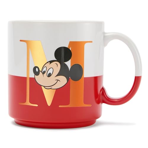 Disney Store Official Mug Mickey, 425 ml, tasse blanc et rouge, adapté au lave-vaisselle et au micro-ondes