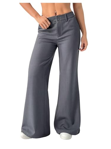 SHENHE Women's Flare Dress Pants Low Rise Business Casual Office Bootcut Pants Slacks Trousers