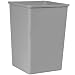 Rubbermaid Commercial FG395800GRAY Square 35-Gallon Untouchable Trash Can, Gray