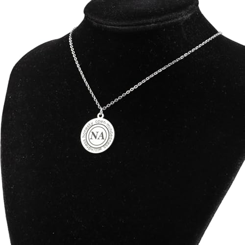 BEKECH Addiction Recovery Gift Symbol Necklace Narcotic Anonymities Addiction Support Necklace Sobriety Gift4
