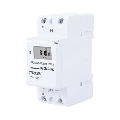 Minuterie rail DIN 24V à programmation numérique 7 jours pour contrôle automatique