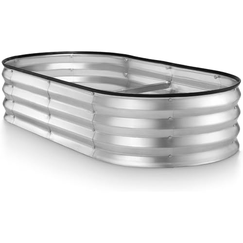 Cama Elevada de Jardín,Arriate de Altura sin Base,Cuadro para Cultivo,Parterre de Acero Galvanizado,para Cultivo de Flores Plantas Hierbas Huerto Urbano para Jardín Terraza Patio Balcón (120*60*30CM)