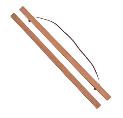 Magnetic Wooden Poster Hanger Kit, 31cm Teak Wood Frame Hangers for A3 Posters, Canvas Artwork, and Wall Maps