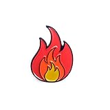 Fire Flame Emoji Icon Enamel Lapel Pin