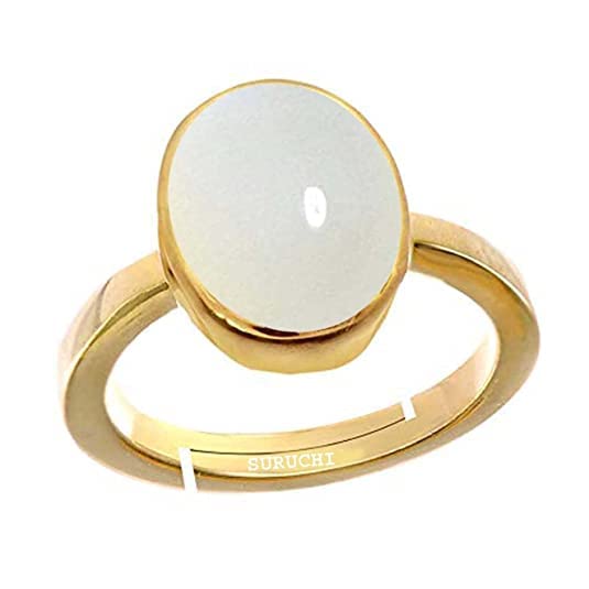 Bague réglable unisexe en pierre de lune naturelle certifiée pour astrologie