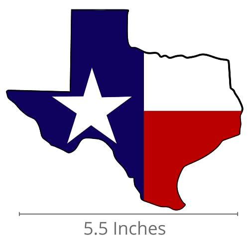 Imán con bandera de Texas en forma de estado 5 pulgadas miniatura 5
