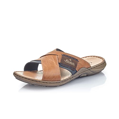 Rieker 22099, Mules Homme, Braun (Nut/Nautic/Zimt/Navy / 25), 43 EU