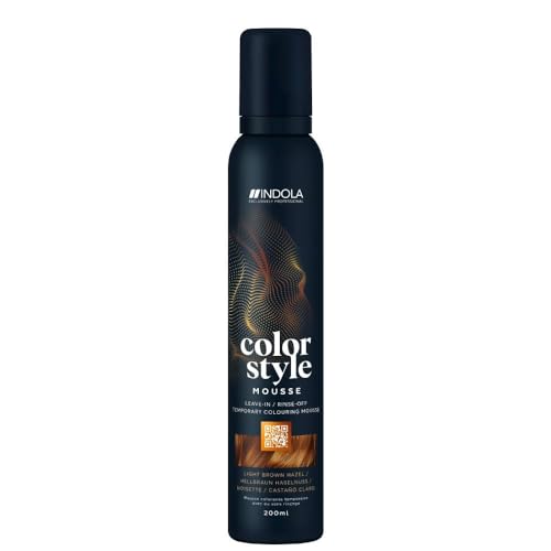 Indola Color Style Mousse Temporary Colour Light Brown Hazel 200ml