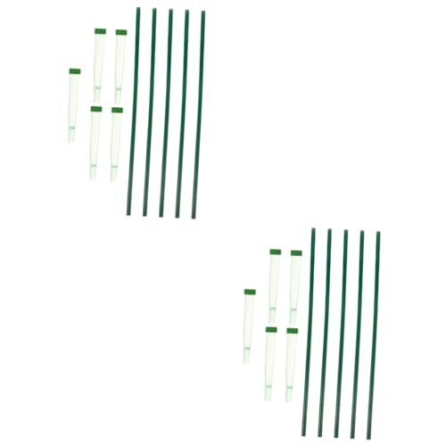 CIMAXIC 2sets Roses Carnations Flower Water Containers Plastic Floral Tubes for Fresh Flower Arrangements Cap 5pcs*2